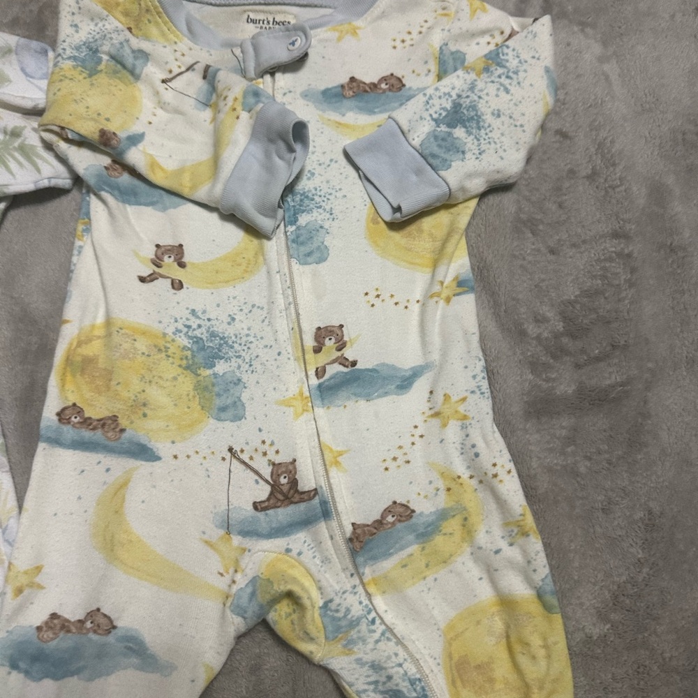 Kids One Piece Pajamas - Dinosaur and Bear Print - Picture 7 of 7